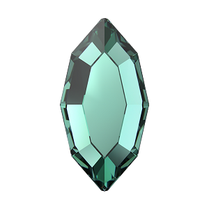 STAR BRIGHT 2200 Navette Flatback Rhinestones 4x2mm Reinvented Caribbean Green